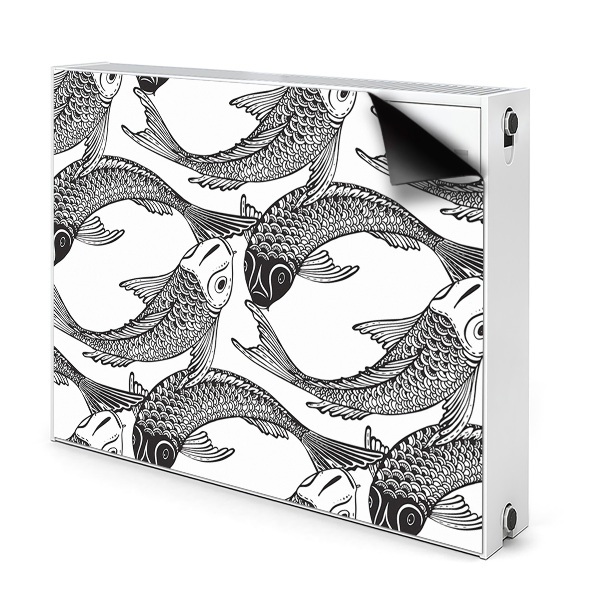 Magnetic radiator mat Fish koi