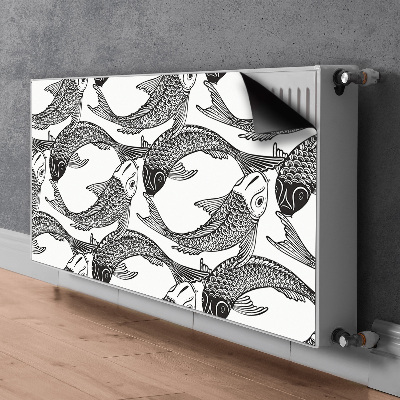 Magnetic radiator mat Fish koi