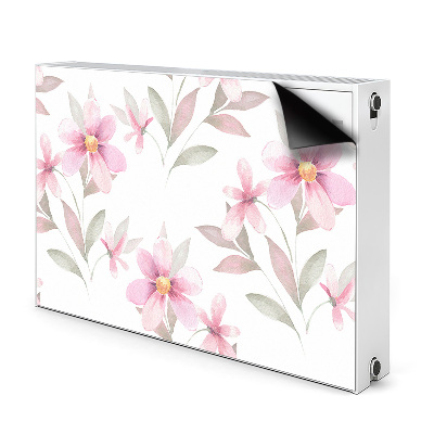 Magnetic radiator mat Pink flowers