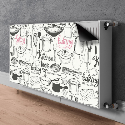 Printed radiator mat Kitchen motifs