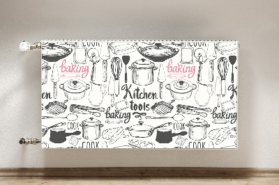 Printed radiator mat Kitchen motifs