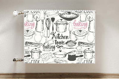 Printed radiator mat Kitchen motifs