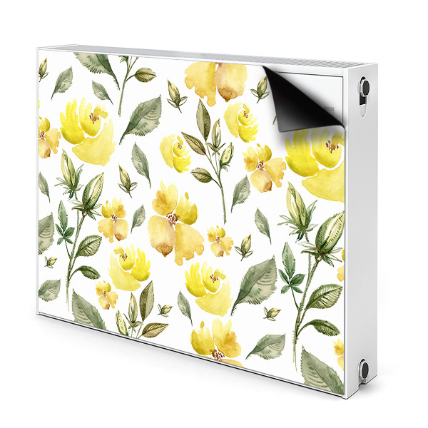 Magnetic radiator mat Yellow flowers