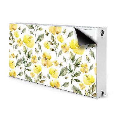 Magnetic radiator mat Yellow flowers