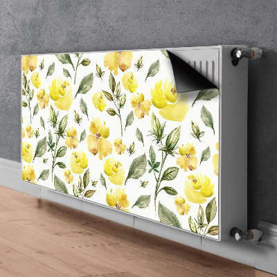 Magnetic radiator mat Yellow flowers