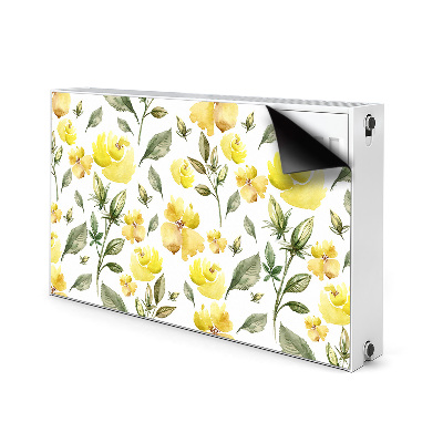 Magnetic radiator mat Yellow flowers