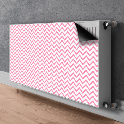 Magnetic radiator mat Pink zigzags