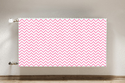 Magnetic radiator mat Pink zigzags