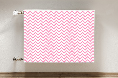 Magnetic radiator mat Pink zigzags