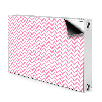 Magnetic radiator mat Pink zigzags