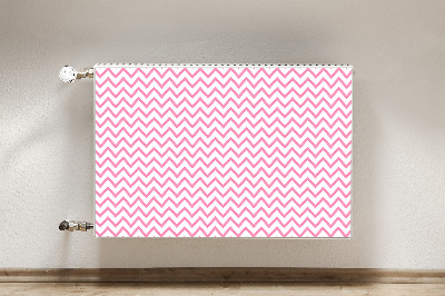 Magnetic radiator mat Pink zigzags