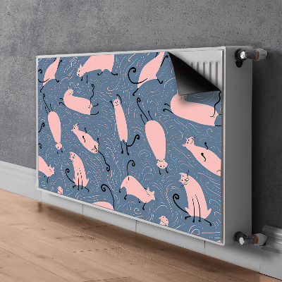 Decorative radiator cover Cartoon cats