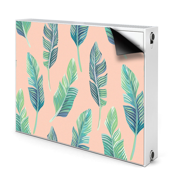 Printed radiator mat Peach leaves