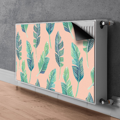 Printed radiator mat Peach leaves