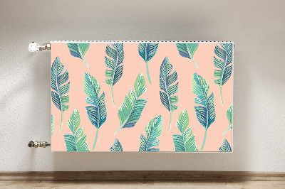 Printed radiator mat Peach leaves