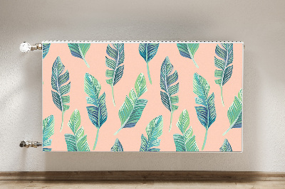 Printed radiator mat Peach leaves