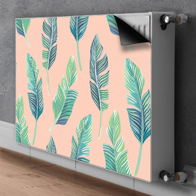 Printed radiator mat Peach leaves