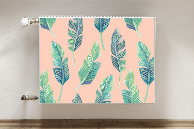 Printed radiator mat Peach leaves