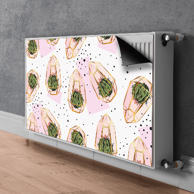 Decorative radiator cover Geometric cacti