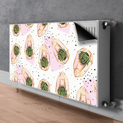 Decorative radiator cover Geometric cacti