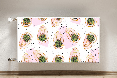 Decorative radiator cover Geometric cacti