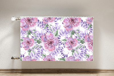 Magnetic radiator mat Purple flowers