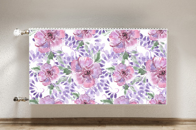 Magnetic radiator mat Purple flowers