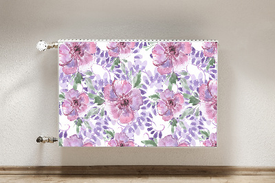 Magnetic radiator mat Purple flowers