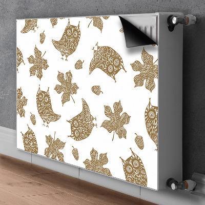 Magnetic radiator cover Leaves and owls