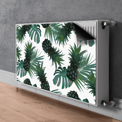 Magnetic radiator mat Green pineapples