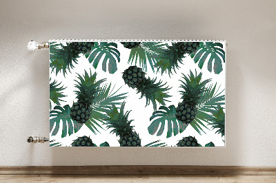 Magnetic radiator mat Green pineapples