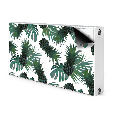 Magnetic radiator mat Green pineapples