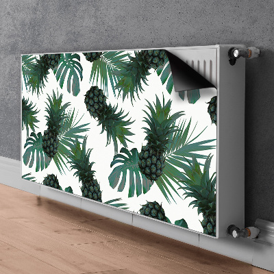 Magnetic radiator mat Green pineapples