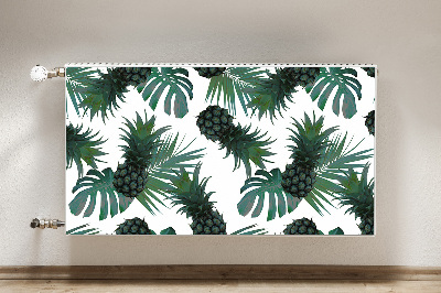 Magnetic radiator mat Green pineapples