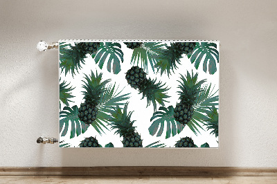 Magnetic radiator mat Green pineapples