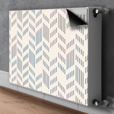 Magnetic radiator mat Geometric herringbone