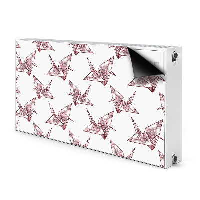 Magnetic radiator mat Origami birds