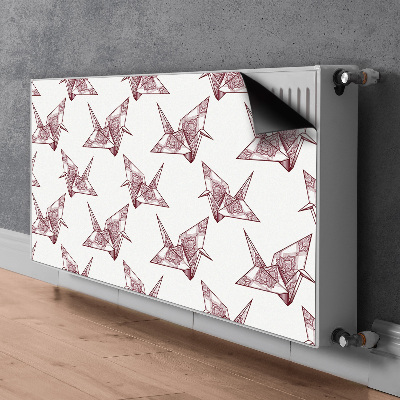 Magnetic radiator mat Origami birds