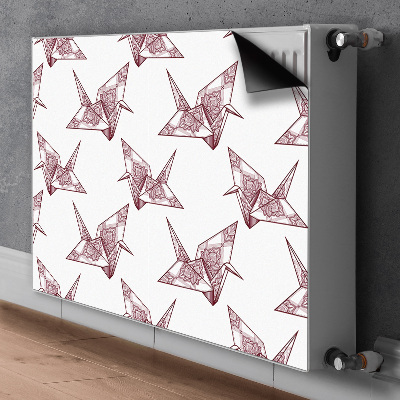 Magnetic radiator mat Origami birds