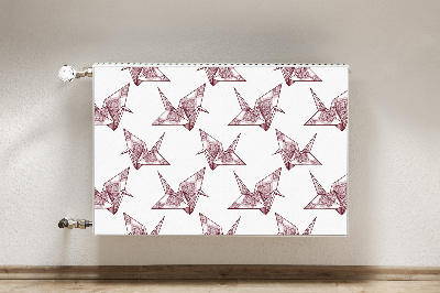 Magnetic radiator mat Origami birds