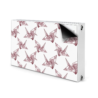 Magnetic radiator mat Origami birds