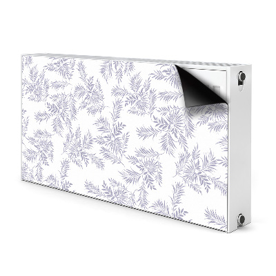 Decorative radiator cover Gray leaves