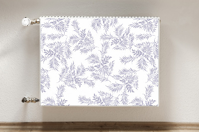 Decorative radiator cover Gray leaves