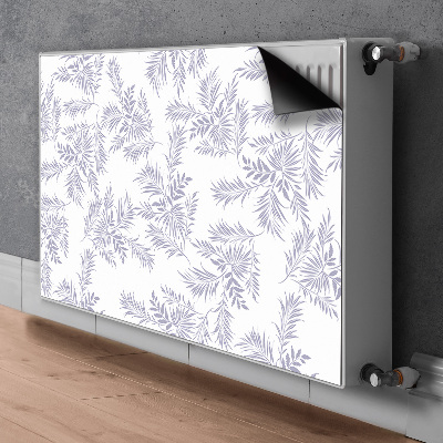 Decorative radiator cover Gray leaves