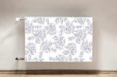 Decorative radiator cover Gray leaves