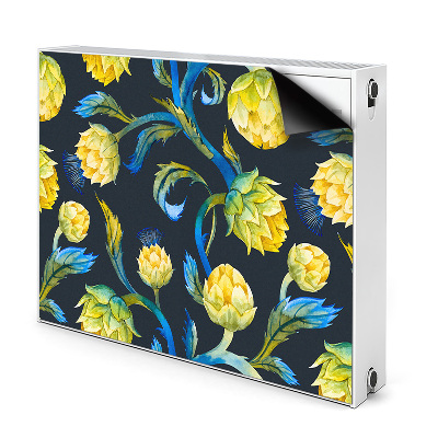 Printed radiator mat Artichoke flowers