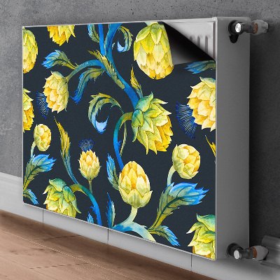 Printed radiator mat Artichoke flowers