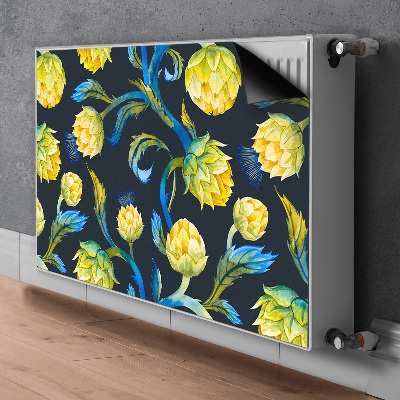 Printed radiator mat Artichoke flowers