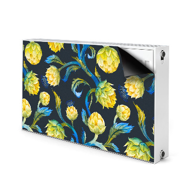 Printed radiator mat Artichoke flowers