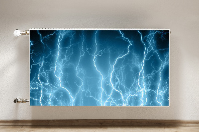 Magnetic radiator cover Blue lightning